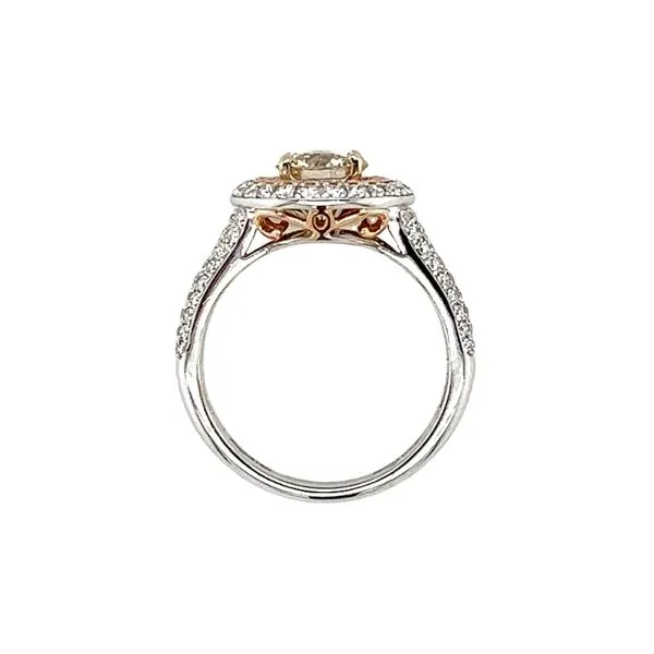 18 Karat White and Rose Gold Round Diamond Diamond Engagement Ring Image 5 Toner Jewelers Overland Park, KS