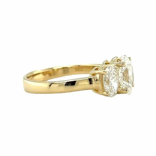 14 Karat Yellow Gold 3-Stone 1.50ct Oval Diamond Engagement Ring Image 3 Toner Jewelers Overland Park, KS