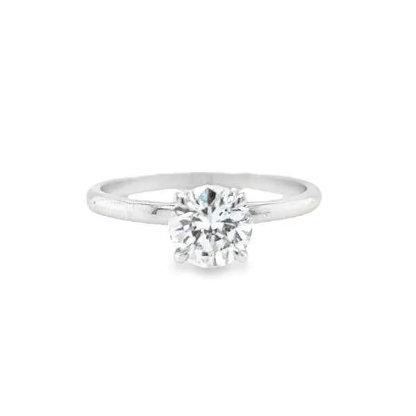 14k White Gold 1.05ct Round Diamond Engagement Ring Toner Jewelers Overland Park, KS