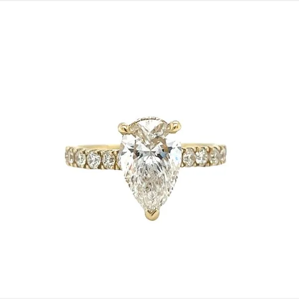 14k Yellow Gold 2.01ct Pear Labgrown Diamond Engagement Ring Image 2 Toner Jewelers Overland Park, KS