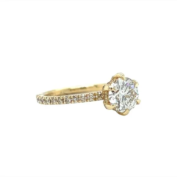 14k Yellow Gold Round Labgrown Diamond Engagement Ring Image 2 Toner Jewelers Overland Park, KS