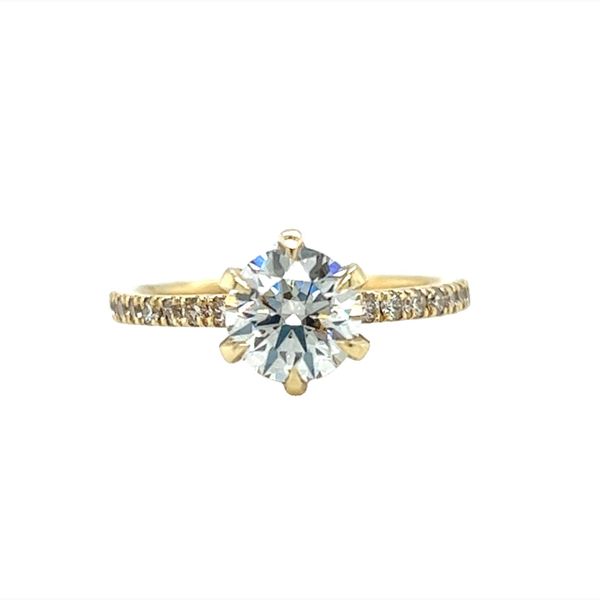 14k Yellow Gold Round Labgrown Diamond Engagement Ring Toner Jewelers Overland Park, KS