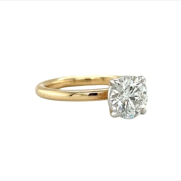 14k Yellow Gold Round Lab Diamond Engagement Ring Image 3 Toner Jewelers Overland Park, KS