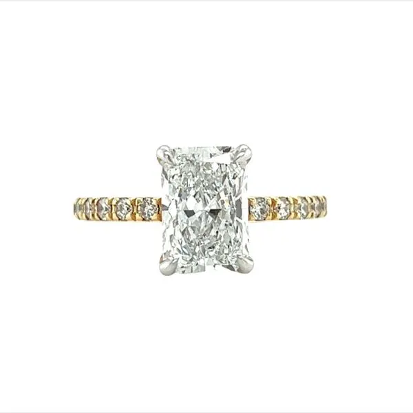 18 Karat Yellow Gold 1.91ct Radiant Labgrown Diamond Engagement Ring Toner Jewelers Overland Park, KS