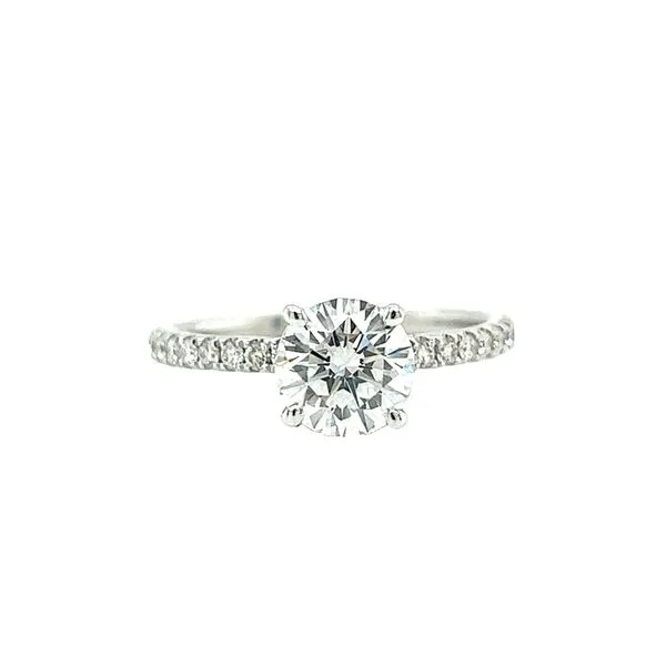 14k White Gold Round Labgrown Diamond Engagement Ring Toner Jewelers Overland Park, KS