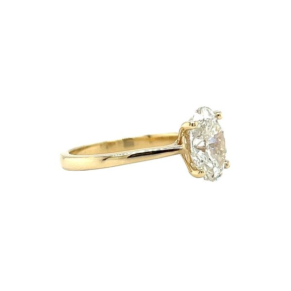 14 Karat Yellow Gold Oval Labgrown Diamond Engagement Ring Image 3 Toner Jewelers Overland Park, KS