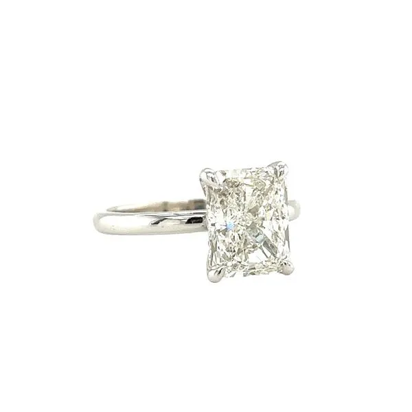 14 Karat White Gold Radiant Labgrown Diamond Engagement Ring Image 2 Toner Jewelers Overland Park, KS