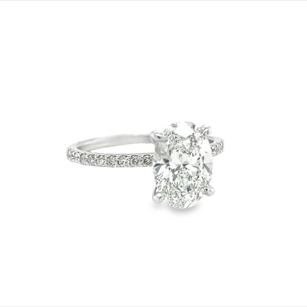 14k White Gold Oval Labgrown Diamond Engagement Ring Image 2 Toner Jewelers Overland Park, KS
