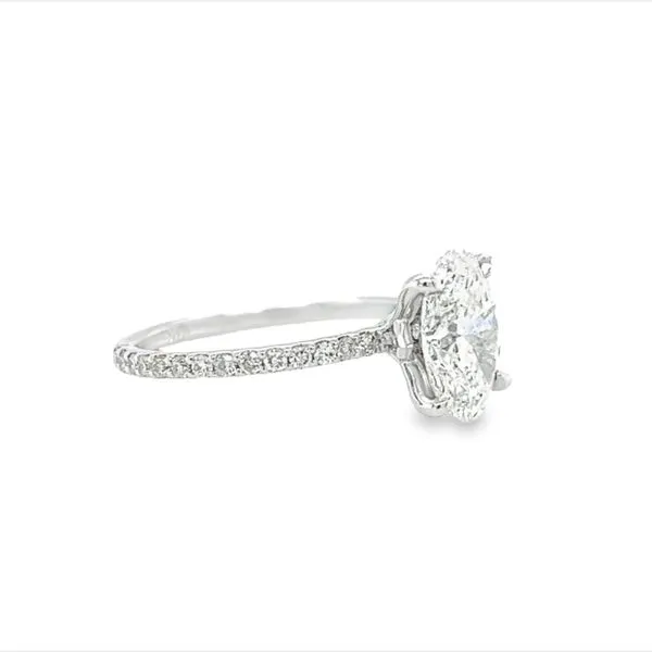 14k White Gold Oval Labgrown Diamond Engagement Ring Image 3 Toner Jewelers Overland Park, KS