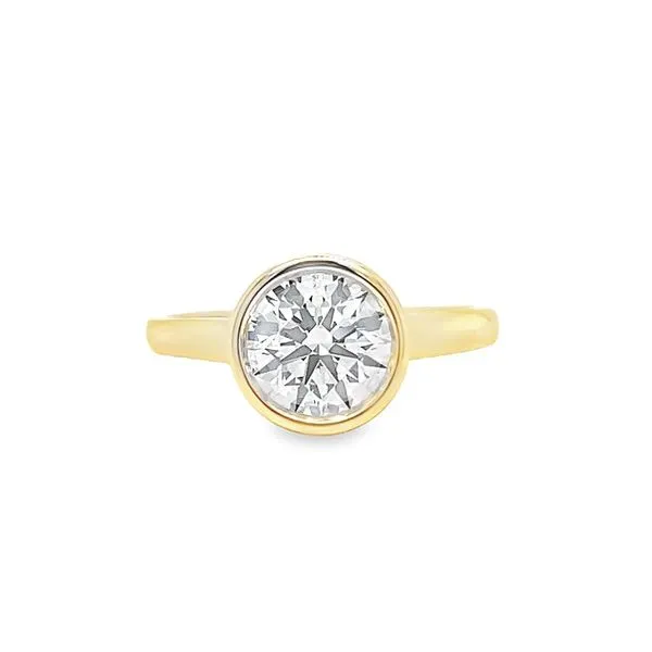 14k Yellow Gold Round Labgrown Diamond Engagement Ring Toner Jewelers Overland Park, KS