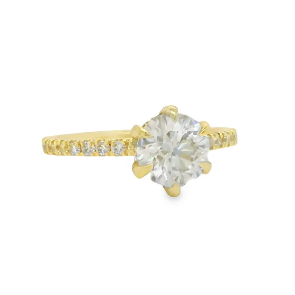 14k Yellow Gold Round Lab Diamond Engagement Ring Image 2 Toner Jewelers Overland Park, KS