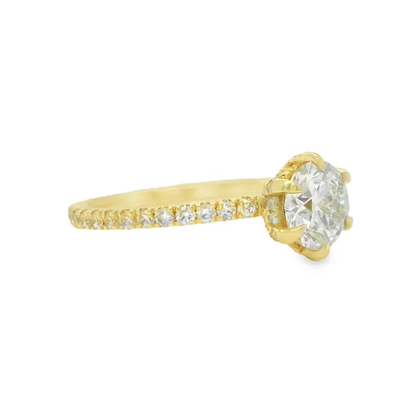 14k Yellow Gold Round Lab Diamond Engagement Ring Image 3 Toner Jewelers Overland Park, KS