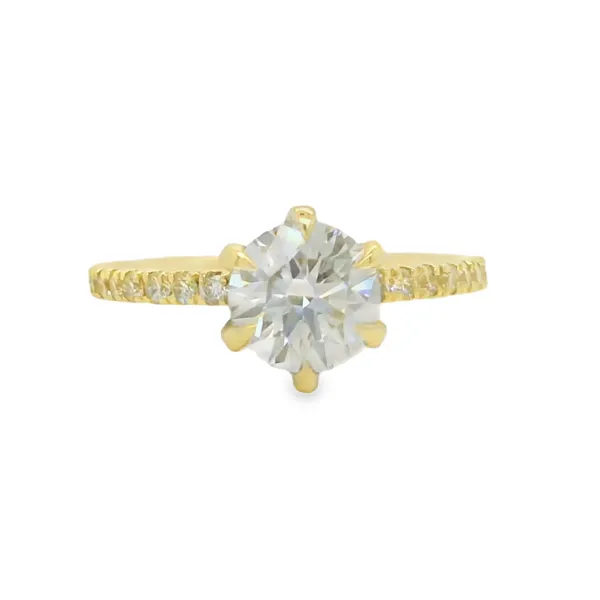 14k Yellow Gold Round Lab Diamond Engagement Ring Toner Jewelers Overland Park, KS