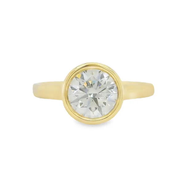 14k Yellow Gold Lab Diamond Bezel Ring Toner Jewelers Overland Park, KS