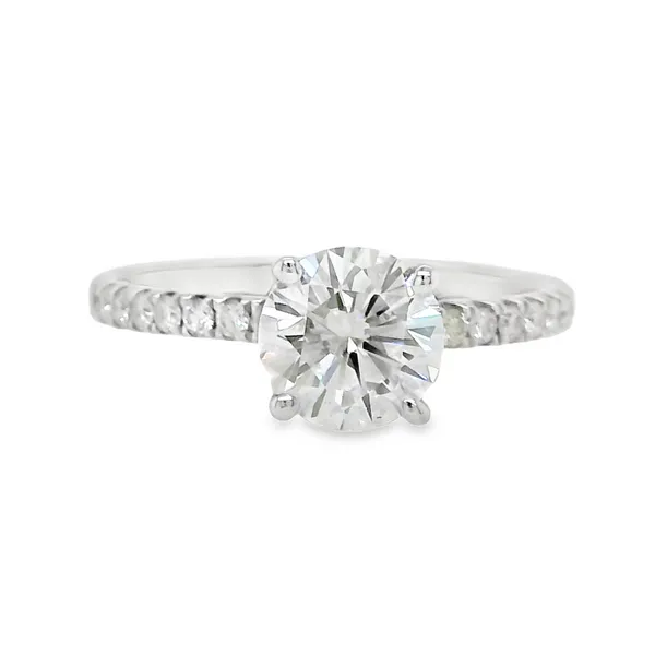 14k White Gold Round Lab Diamond Engagement Ring Toner Jewelers Overland Park, KS