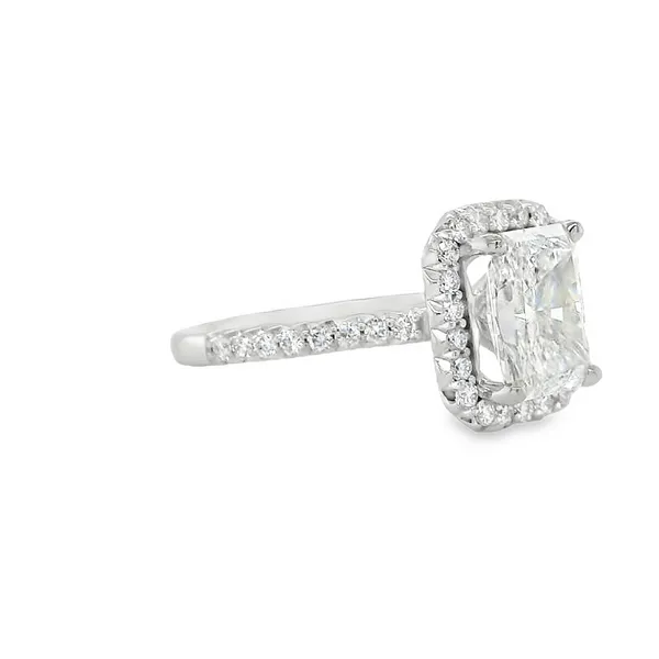 14k White Gold Radiant Lab Diamond Engagement Ring Image 2 Toner Jewelers Overland Park, KS