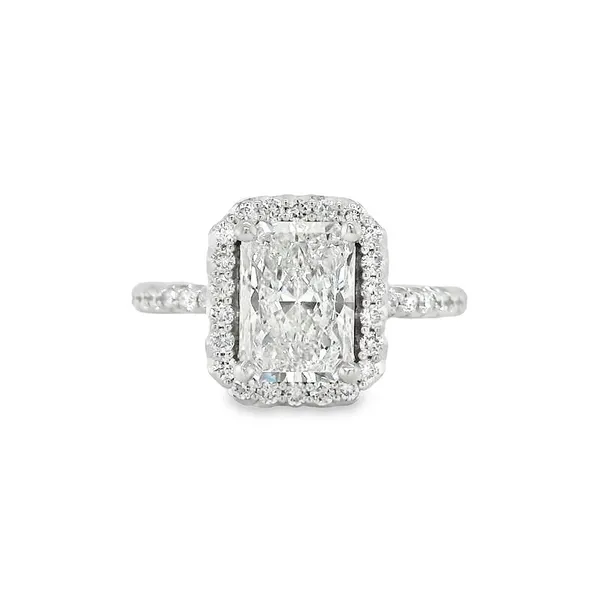 14k White Gold Radiant Lab Diamond Engagement Ring Toner Jewelers Overland Park, KS
