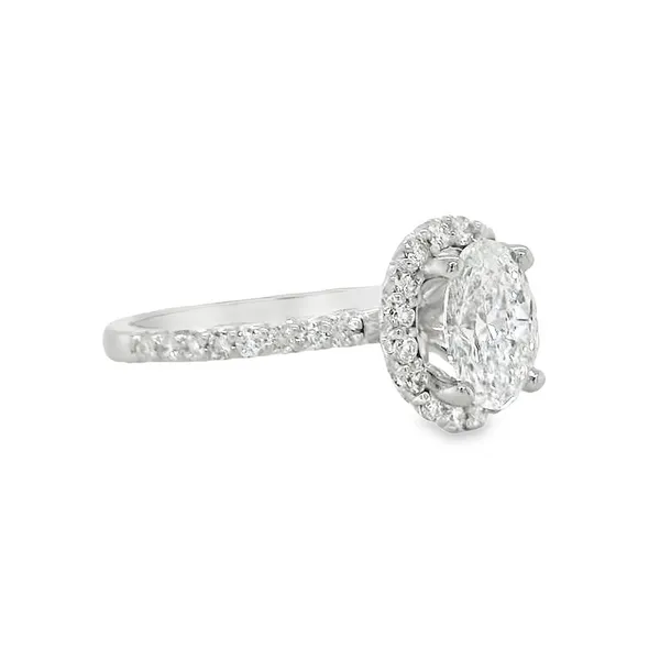 14k White Gold Oval Lab Diamond Engagement Ring Image 3 Toner Jewelers Overland Park, KS