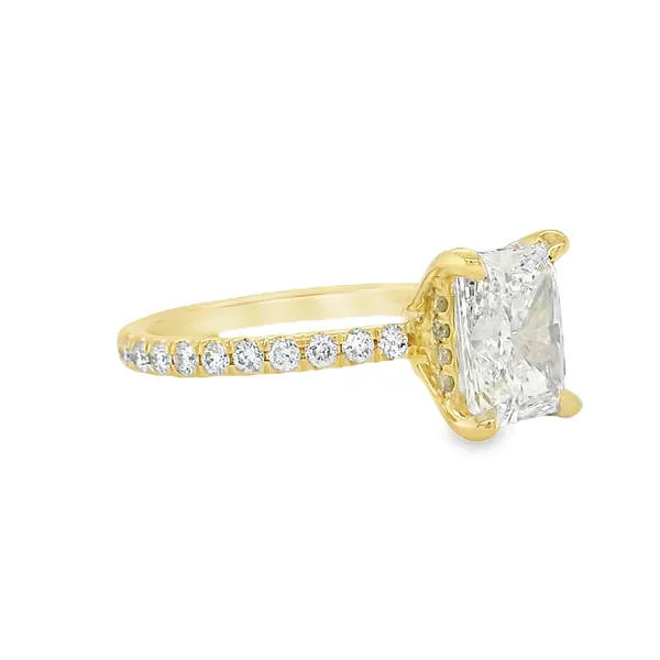 14k Yellow Gold Radiant Lab Diamond Engagement Ring Image 3 Toner Jewelers Overland Park, KS