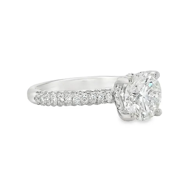 14k White Gold Round Lab Diamond Engagement Ring Image 2 Toner Jewelers Overland Park, KS