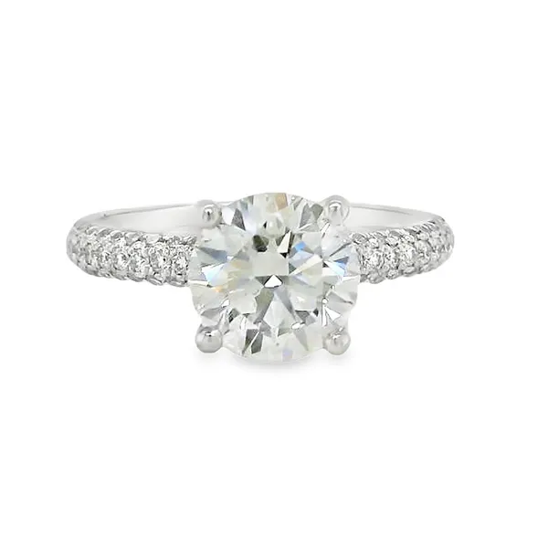 14k White Gold Round Lab Diamond Engagement Ring Toner Jewelers Overland Park, KS