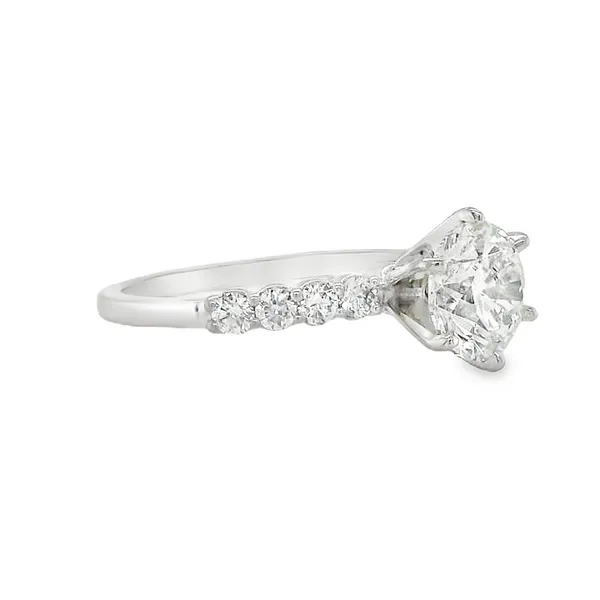 14k White Gold Round Lab Diamond Engagement Ring Image 2 Toner Jewelers Overland Park, KS