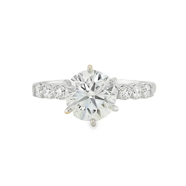 14k White Gold Round Lab Diamond Engagement Ring Toner Jewelers Overland Park, KS