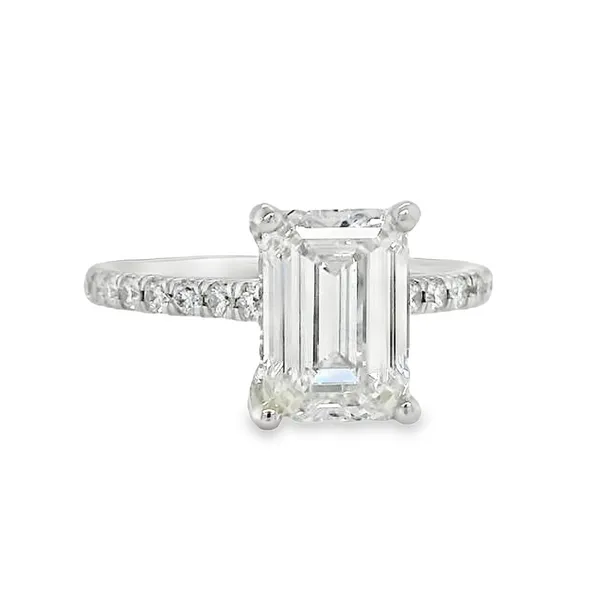 14k White Gold Emerald Lab Diamond Engagement Ring Image 2 Toner Jewelers Overland Park, KS