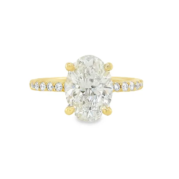 14k Yellow Gold Oval Lab Diamond Engagement Ring Toner Jewelers Overland Park, KS