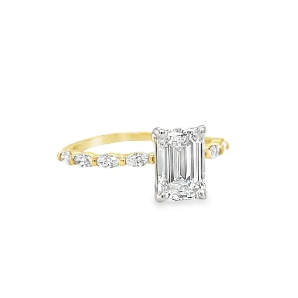 14k Emerald Lab Diamond Engagement Ring Image 2 Toner Jewelers Overland Park, KS
