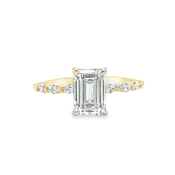 14k Emerald Lab Diamond Engagement Ring Toner Jewelers Overland Park, KS