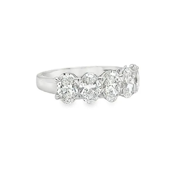 14k White Gold Oval Lab Diamond Band Image 2 Toner Jewelers Overland Park, KS