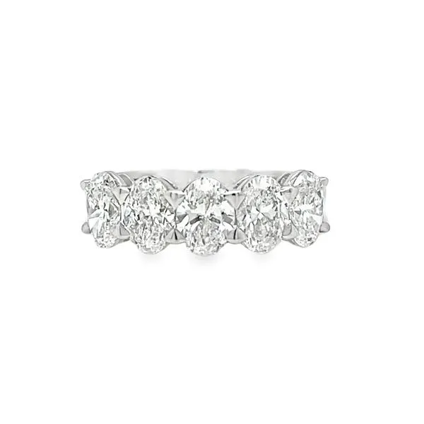 14k White Gold Oval Lab Diamond Band Toner Jewelers Overland Park, KS