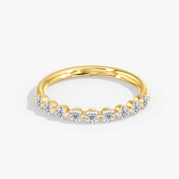 14K Yellow Gold Shared Prong Lab Diamond Band Toner Jewelers Overland Park, KS