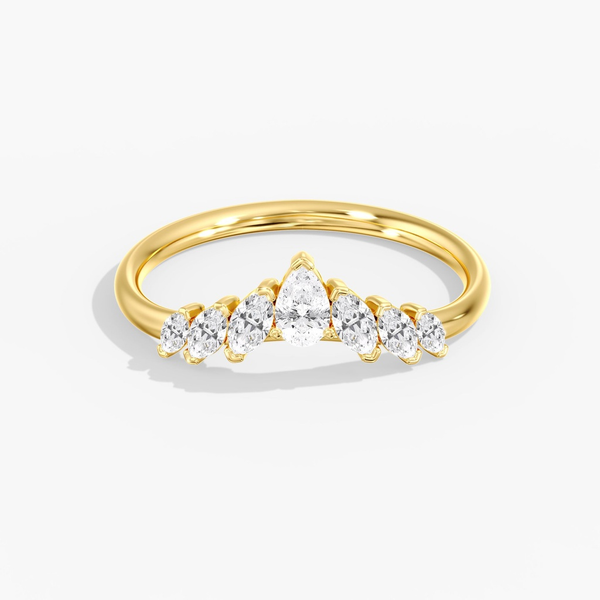 14k Yellow Gold Chevron Wedding Band Toner Jewelers Overland Park, KS