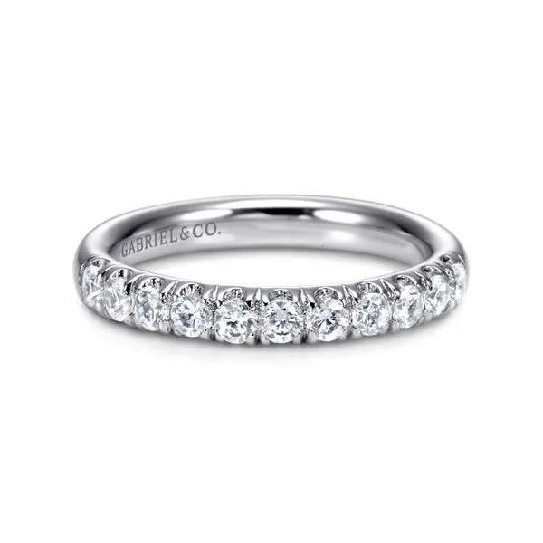Gabriel & Co. 14K White Gold .47cttw Diamond Wedding Band Toner Jewelers Overland Park, KS