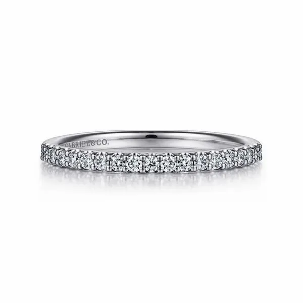 Gabriel & Co. 14K White Gold Shared Prong .23cttw Diamond Wedding Band Toner Jewelers Overland Park, KS