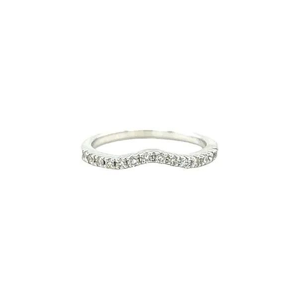 14 Karat White Gold .19cttw Contour Diamond Wedding Band Toner Jewelers Overland Park, KS