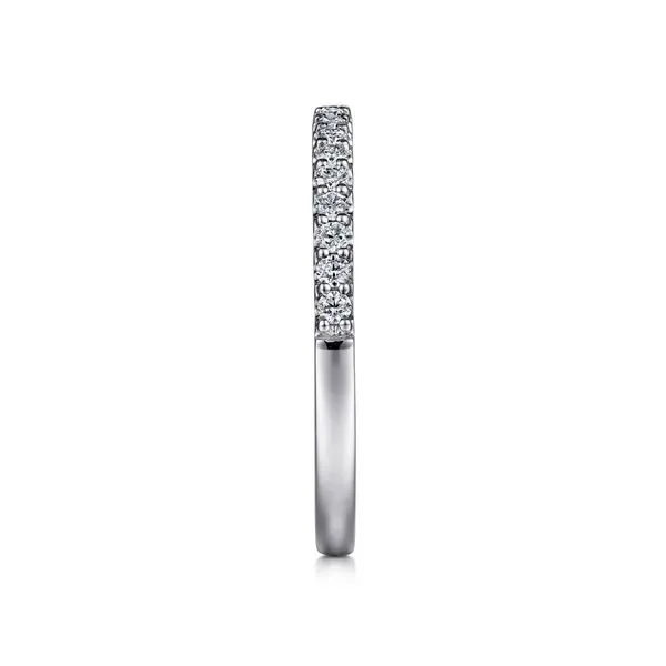 Gabriel & Co. 14K White Gold Shared Prong .23cttw Diamond Wedding Band Image 4 Toner Jewelers Overland Park, KS