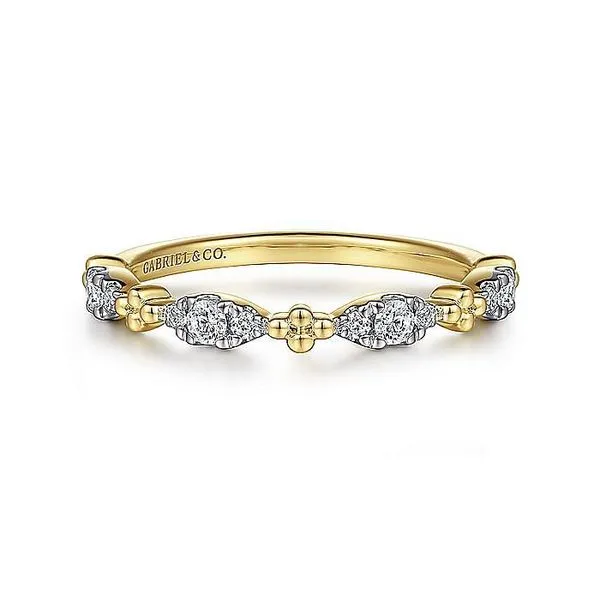 Gabriel & Co. 14K Yellow Gold Marquis Bujukan Stackable Ring Toner Jewelers Overland Park, KS