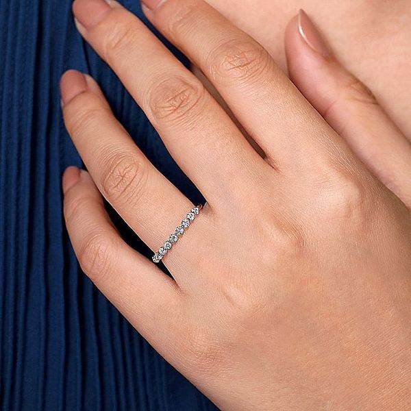 Gabriel & Co. 14K White Gold Diamond Band Image 5 Toner Jewelers Overland Park, KS