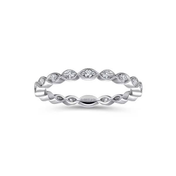 Gabriel & Co. 14k White Gold Marquise Station Ring Image 4 Toner Jewelers Overland Park, KS