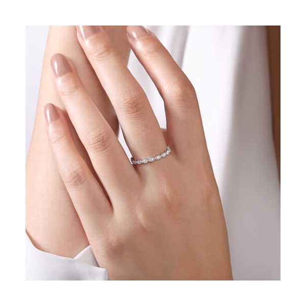 Gabriel & Co. 14k White Gold Marquise Station Ring Image 5 Toner Jewelers Overland Park, KS