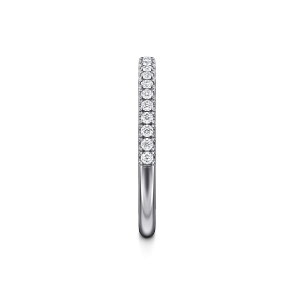 Gabriel & Co. 14 Karat White Gold Diamond Wedding Band Image 4 Toner Jewelers Overland Park, KS