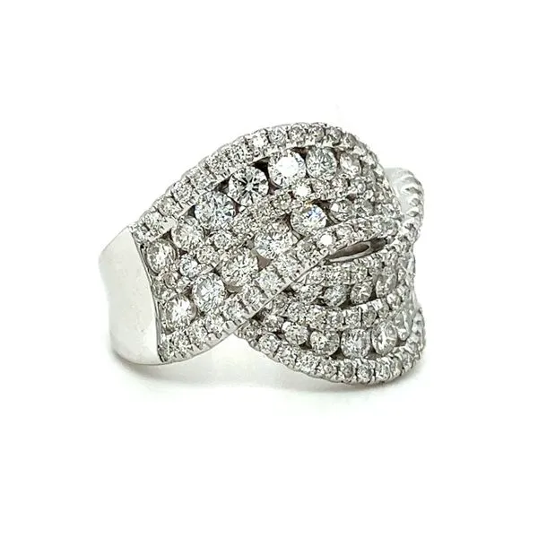 14 Karat White Gold Diamond Band Image 2 Toner Jewelers Overland Park, KS