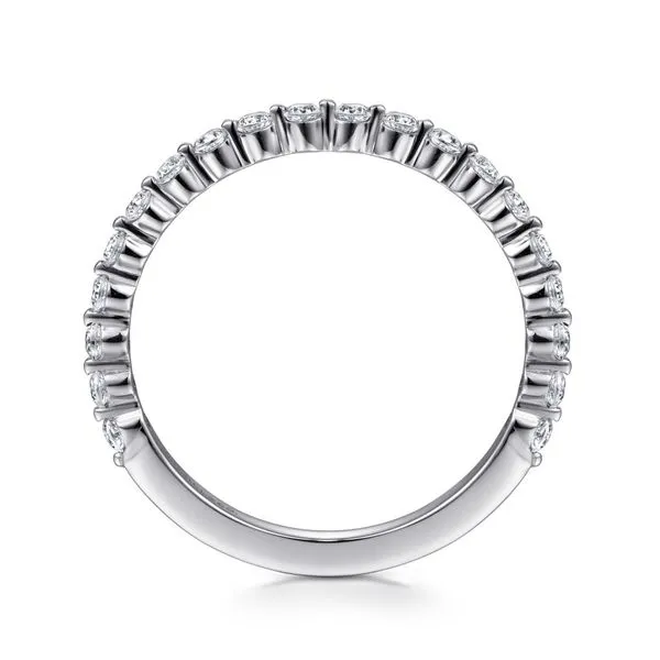 Gabriel & Co 14K White Gold Single Prong 0.36cttw Diamond Anniversary Band Image 2 Toner Jewelers Overland Park, KS