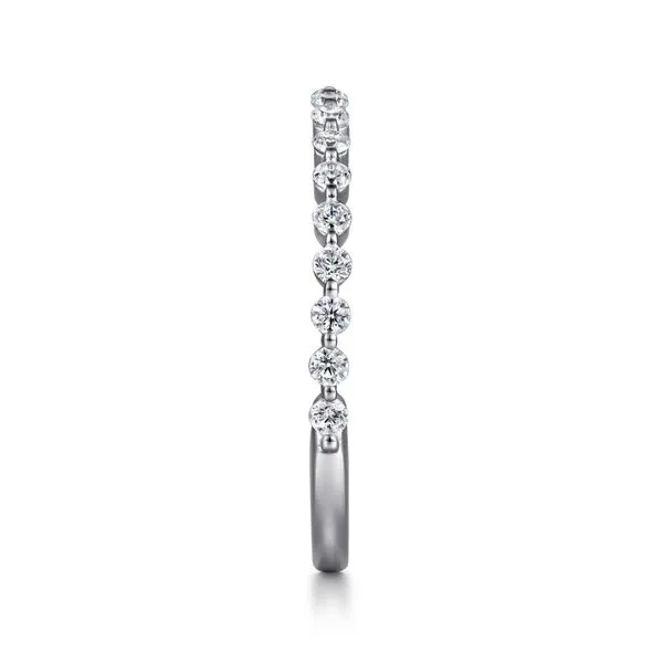 Gabriel & Co 14K White Gold Single Prong 0.36cttw Diamond Anniversary Band Image 4 Toner Jewelers Overland Park, KS