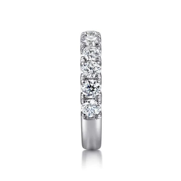 Gabriel & Co 14K White Gold 1.48cttw Diamond Wedding Band Image 4 Toner Jewelers Overland Park, KS