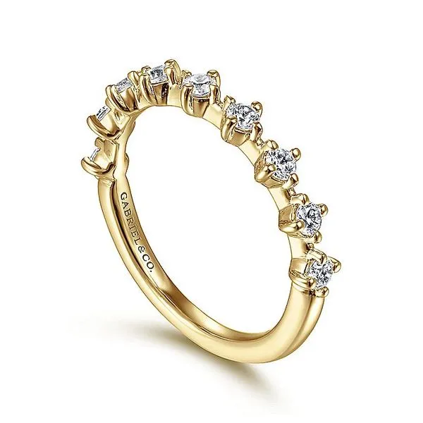 Gabriel & Co. 14K Yellow Gold Diamond Band Image 3 Toner Jewelers Overland Park, KS