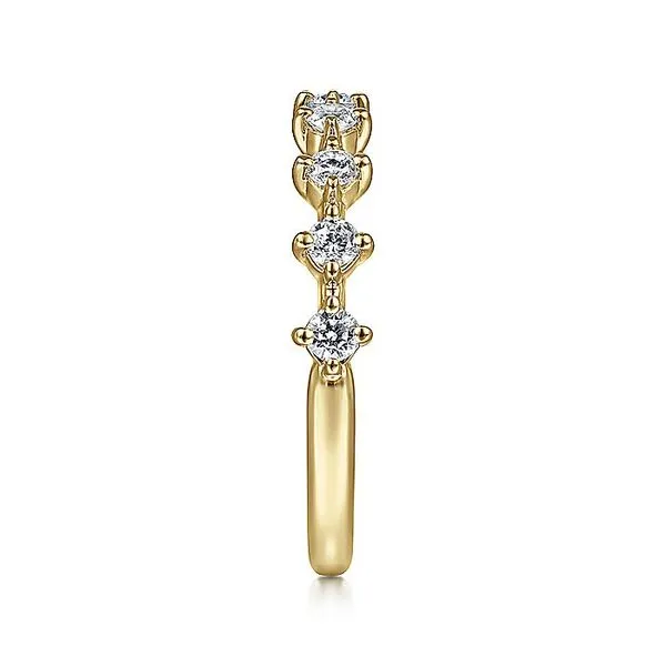 Gabriel & Co. 14K Yellow Gold Diamond Band Image 4 Toner Jewelers Overland Park, KS